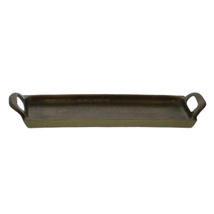 Bandeja de chocolate de metal de diseño de lujo con asas elegantes, decoración del hogar y la cocina, vajilla de mesa, bandeja para servir ensalada de hierro - Product Image 5