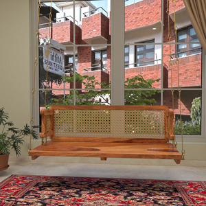 Wooden Swing Jhoola Living Room Furniture Handmade Traditional Design <b>Indoor</b> Outdoor 2 3 Seater Relaxation <b>Bench</b> - Product Image 3