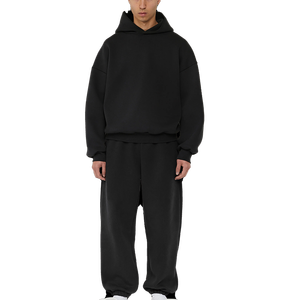 Wholesale Heavyweight Cotton Plain <b>Men</b>`<b>s</b> Tracksuits Sweat Suit Custom Gym Jogger Two Piece <b>Set</b> sweat suit for <b>men</b> 2027 - Product Image 3