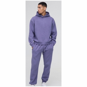 Custom Men's Hooded Jogger Tracksuits Sweatsuit Sets Outdoor Solid Pattern Printed <b>Jogging</b> <b>Suits</b> - Product Image 1