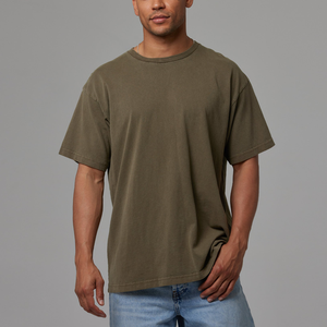 Camiseta Formal de Manga Corta con Cuello Redondo para Hombre BlanqWear, Ajuste Holgado, 100% Algodón Premium de 280g, Antibacteriana y de Secado Rápido - Product Image 4