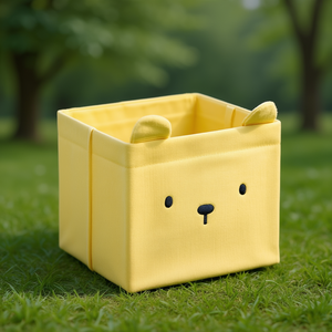 Caja de Almacenamiento Zeller Present Bear 28x28, Contenedores y Cestas de Tela Amarilla - Product Image 3