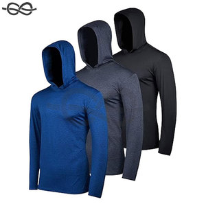 Sweat-shirt à capuche actif de pêche à manches longues pour hommes, haut de performance évacuant l'humidité, Sports de plein air - Product Image 1