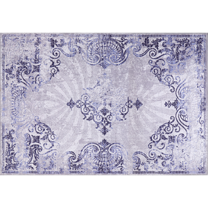 Tapis lavable abstrait gris sédimentaire RWNL1009 de Rug Weavers, chenille lavable, 10 tailles, vente en gros et dropshipping - Product Image 1