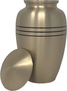 High Quality Customized Color Solid New Brass Cremation <b>Urn</b> For Ashes Glossy Red Wholesale Price Adult Burial Jar Manufacturer - Product Image 6