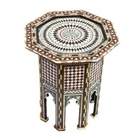Table basse de style marocain moderne avec incrustations en os, haute qualité, HA HANDICRAFT, option de logo personnalisé pour salle à manger, chambre et salon