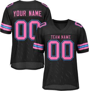 Uniforme de football américain personnalisé avec logo de l'équipe Nom Numéros OEM Polyester Mesh Quick Dry Sublimation Print Uniform - Product Image 6