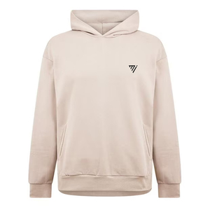 Sudadera con capucha de color liso con bolsillos Ajuste relajado Sudadera con capucha ligera para ropa informal Sudadera con capucha de moda con hombro caído - Product Image 1