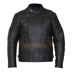 Meilleur Prix Veste de Moto d'Hiver pour Homme Cuir Véritable Coupe-Vent et Imperméable Teint Uni pour Vente en Ligne - Product Image 1