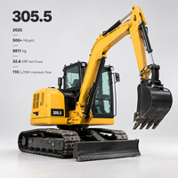Mini-excavatrice d'occasion modèle 2025, 5600 kg, télécommande sans fil, pelle compacte en stock