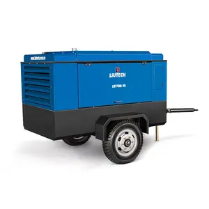 Liutech LUY100-10 350 Cfm 20 Bar Mobiele Luchtcompressor Voor Impact Boren Waterput Bouwplaats In Verkoop