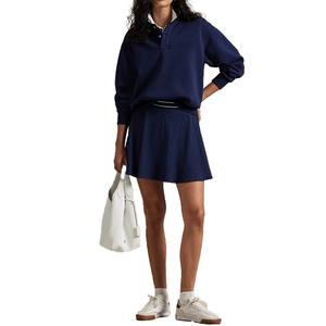 Pull décontracté en coton mélangé pour femmes de qualité supérieure à manches longues avec décoration de broderie sur le devant Personnalisable été printemps automne - Product Image 6