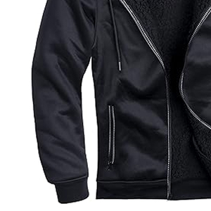 เสื้อแจ็คเก็ตซิปรูดซิป460Gsm มีโลโก้ผ้าฟลีซ100% อบอุ่นผ้าคอตตอนสไตล์สตรีทคุณภาพสูงสำหรับฤดูหนาว - Product Image 3