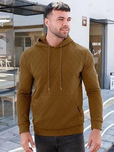 Sudadera con capucha en blanco para hombre con logotipo personalizado 100% algodón polar pulóver sudadera térmica informal para venta al por mayor - Product Image 5