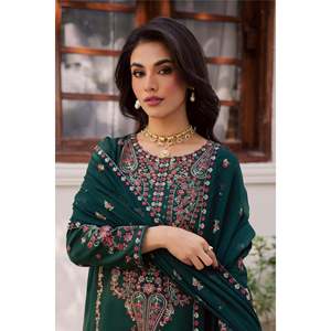 เสื้อชีฟองปักลาย BATIK-3PC พร้อมผ้าคลุมไหล่และกางเกงขายาว-BIC-4744 - Product Image 3
