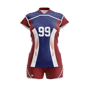 Conjunto de uniforme de voleibol para mujer personalizado 100% poliéster ropa de equipo anticontracción de secado rápido con ajuste cómodo - Product Image 4