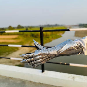 Ensemble de gants d'armure en acier médiéval Paire de gants de costume de gantelet et de gantelets Artisanat en métal - Product Image 3