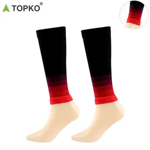 Topko Thể Thao Nén Vớ Đầu Gối Cao Cô Gái Người Đàn Ông Chàng Trai Chạy Đi Xe Đạp Nylon Thể Thao Nén Vớ