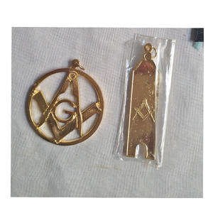 Emblème de collier de maître passé maçonnique 3 "pour le maître passé Regalia GF bijou de ton or pour collier maçonnique Regalia pendentif franc-maçon - Product Image 3