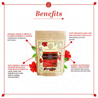 Khadi Poudre Naturelle de Henné & Fleur d'Hibiscus-100% Naturel-100g