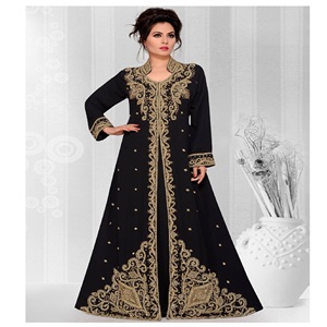 Élégant noir Georgette islamique caftan résistant au soleil Hijab confortable modeste traditionnel musulman vêtements accessoires pour respirant - Product Image 1