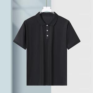Camiseta Polo Delgada de Verano Personalizada OEM para Hombre, Camiseta Transpirable de Manga Corta, Camiseta Casual de Media Manga con Cuello Redondo Holgado para Hombre - Product Image 2