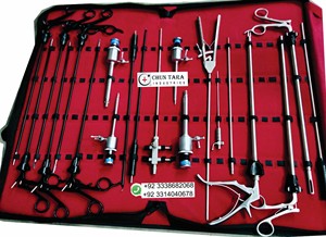 Juego de Instrumentos Quirúrgicos Laparoscópicos Manuales de Acero de Alta Calidad, Incluye Pinzas, Portaagujas y Diseccionadores - Product Image 2