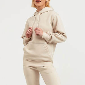 Sweat-shirts à capuche courts d'hiver 160-220 g/m² Streetwear Vente en gros Logo personnalisé Impression en relief Pulls vierges pour femmes Badge - Product Image 1