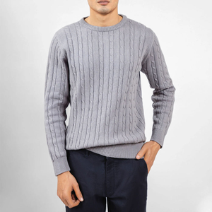 Suéter de Cachemira de Lana de Punto con Logotipo Frontal Personalizado, Color Sólido, Informal, de Manga Larga para Hombre, de Secado Rápido y Antiarrugas para Invierno - Product Image 1