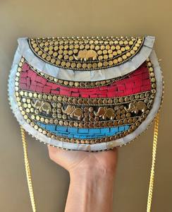 Mosaic Metal Clutch <b>Bag</b> Chic Ladies <b>Evening</b> <b>Bag</b> Hand Clutch for Special Occasions - Product Image 1