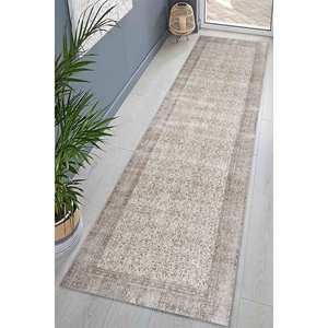 Brown Anatolian Design <b>Chenille</b> Turkish <b>Rug</b>: Anti-Slip Runner,<b>Chenille</b> <b>Rug</b> - Product Image 5