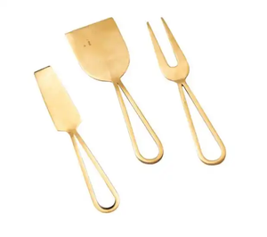 Nuevo estilo Cubiertos Herramientas para queso con mangos coloridos JUEGO DE 3 PCS Nuevo juego de queso de metal para queso Nuevo juego de cubiertos de metal - Product Image 5
