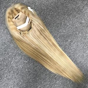 Perruques de cheveux humains vierges naturelles droites avec fermeture à lacet de couleurs mélangées non traitées par un seul donneur - Product Image 3