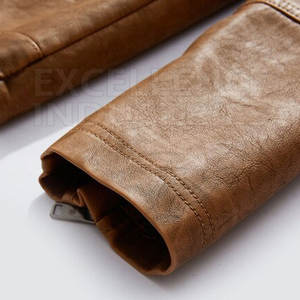 Vestes en cuir de vache véritable entièrement personnalisées pour hommes Veste en cuir à bas prix fabriquée au Pakistan - Product Image 3