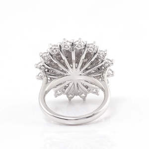 Bague de fiançailles hip-hop en argent sterling 25 mm avec moissanite taille brillant, plaquée or 18 carats, classique, unisexe, pour les fêtes de mariage - Product Image 5