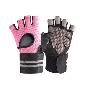 Guantes de levantamiento de pesas con logo personalizado para gimnasio, hombres y mujeres, disponibles para entrenamiento, fitness, levantamiento de pesas. - Product Image 2
