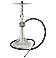 Chicha FALAH HH 147 Moderne et Durable, Finition Aluminium, Double Tuyau, Options Personnalisées Élégantes, Effet Miroir - Meilleures Ventes