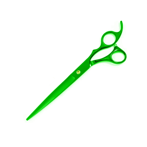 Ciseaux de toilettage allemands en acier pour animaux de compagnie Lame droite de 7.5 "Couleur verte avec repose-doigt en acier inoxydable - Product Image 3