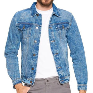 Veste d'hiver en denim vintage pour hommes et dernière tendance de conception OEM, mode décontractée tendance avec broderie en gros - Product Image 3