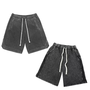 Unisex <b>Summer</b> Two-Piece Cotton Jersey Fabric Set Custom Logo Design Acid Wash Shorts Breathable <b>Shirt</b> Casual Lightweight Quick - Product Image 2