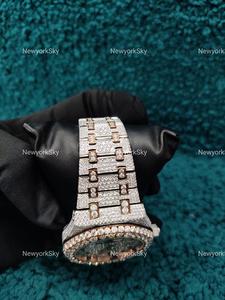 2025 marca superior de lujo para hombre Hip Hop reloj de Material de acero inoxidable mecánico Iced Out VVS Moissanite Diamond Eta reloj de movimiento - Product Image 3