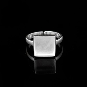 925 argent Sterling réglable carré 5mm lunette anneau fait à la main bonne qualité bijoux à bricoler soi-même faisant des fournitures en gros pince réglage - Product Image 5