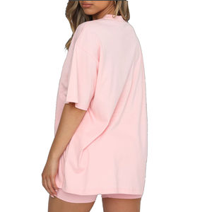 Conjunto de Dos Piezas de Ropa Casual para Mujer, Camiseta y Pantalones Cortos Sexys con Logotipo Personalizado del Fabricante - Product Image 6