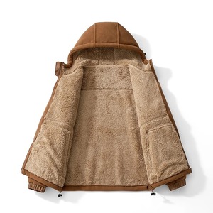 แจ็กเก็ตตัวยาวแบบมีซิปสำหรับผู้ชายเสื้อโค้ทผ้าแคนวาสแบบลำลองมีซิปปิดสำหรับฤดูใบไม้ร่วงฤดูหนาว - Product Image 2