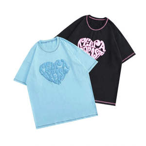 T-shirt à col rond personnalisé de haute qualité avec impression en relief, T-shirt en coton d'été pour homme, col rond, impression en mousse 3D, fabriqué au Pakistan, T-shirt 3D - Product Image 1