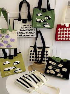 Prêt à Expédier Style Coréen Fleur 3 Tricoté Sac À Main Produit Régional De Vêtements - Product Image 4