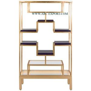 ชุดชั้นวางของโลหะเคลือบทอง2ชิ้นชั้นวางของในบ้านดีไซน์ใหม่ล่าสุดลวดลายรูปลักษณ์ใหม่ระดับพรีเมียมเฟอร์นิเจอร์โรงแรม - Product Image 5