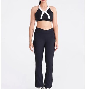 Vêtements de sport pour femmes, ensembles de yoga, vêtements de sport pour la salle de sport, ensembles de yoga à prix avantageux, ensembles de yoga pour femmes, taille élastique, design personnalisé, vente en gros - Product Image 2