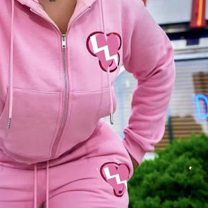 2025 Style femmes automne automne hiver deux pièces velours deux pièces ensemble fermeture éclair poche à manches longues femmes costume vêtements 2 pièces - Product Image 5