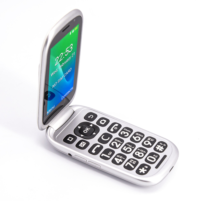 L3201 3.2 Inch Dual SIM Sos Button Keypad 4G LTE Folding Feature Flip Mobile Phones